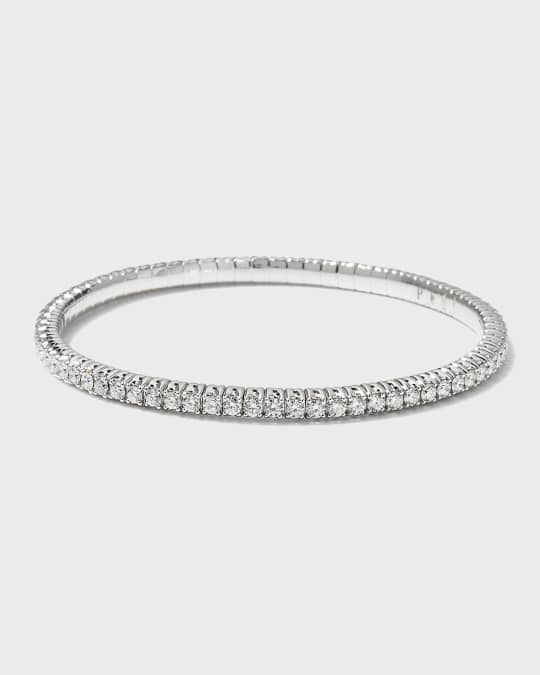 18K White Gold Expandable Diamond Bracelet