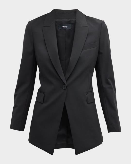 Theory Etiennette Wool Blazer | Neiman Marcus