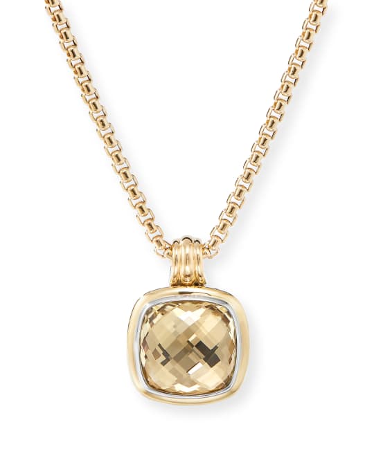 David Yurman 14mm Albion Pendant Enhancer w/ 18k Gold & Onyx Neiman Marcus
