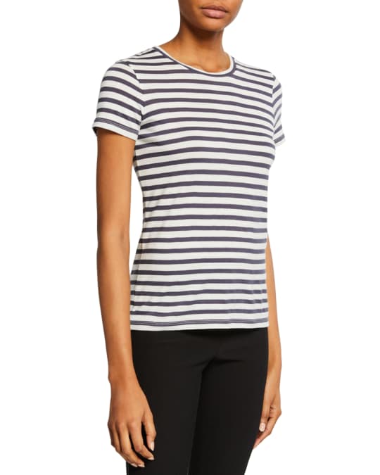 Vince Bengal Stripe Essential Cotton T-Shirt | Neiman Marcus