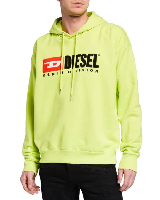 Diesel Men's 90s Denim Division Hoodie Sweatshirt | Neiman Marcus