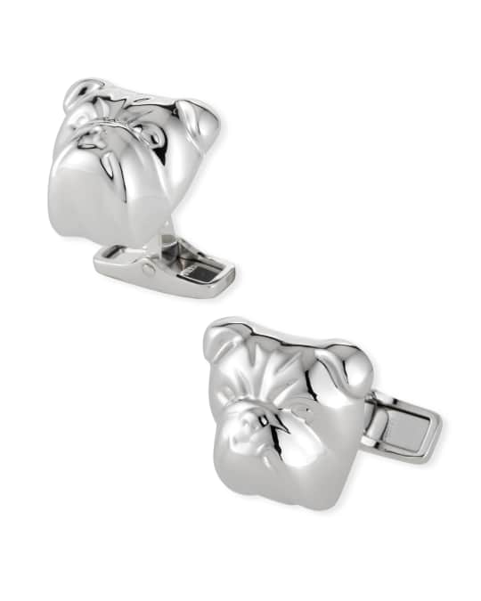 dunhill Bulldog Silver Cufflinks | Neiman Marcus