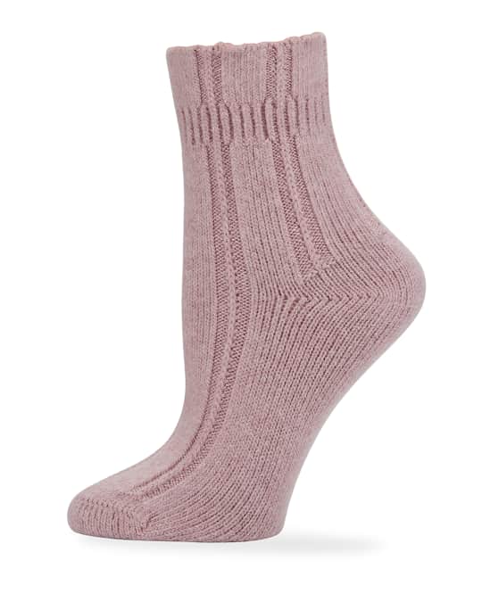 Cashmere-Blend Cozy Ruffled Bedsocks