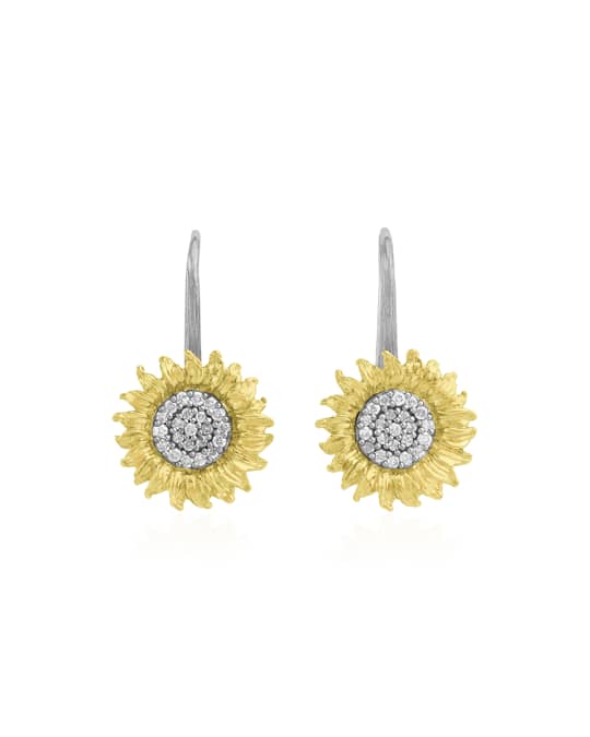 Michael Aram Vincent 18K Yellow Gold Sunflower Diamond Earrings