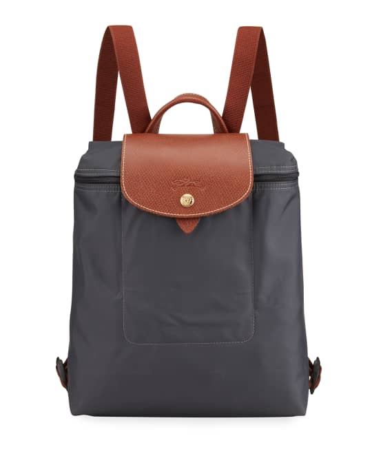 Longchamp Le Pliage Nylon Backpack, Gunmetal | Neiman Marcus