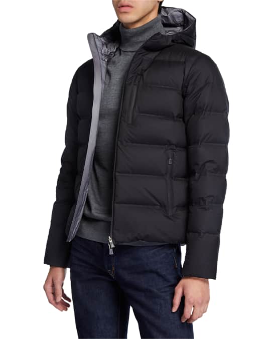 Herno Men's Laminar Hooded Puffer Jacket | Neiman Marcus