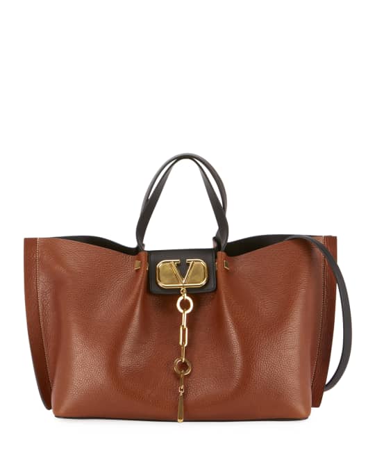 Valentino Garavani VLOGO Escape Medium Leather Tote Bag | Neiman Marcus