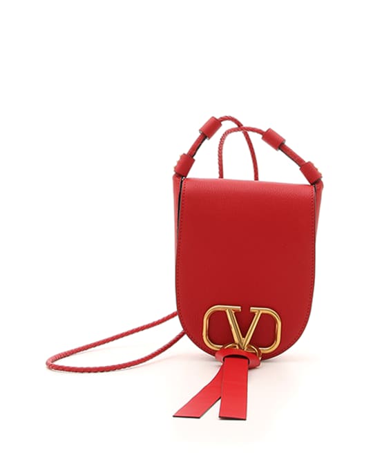 Valentino Garavani VRING Small Leather Saddle Bag