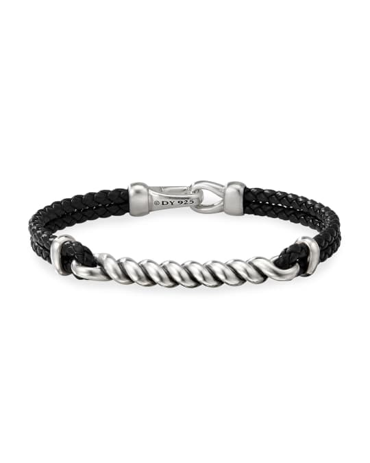 David Yurman Men's Bucktwist Cable ID Bracelet | Neiman Marcus