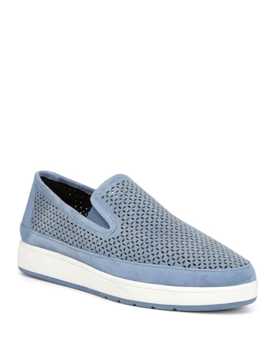 Donald J Pliner Maddox Perforated Suede Slip-On Sneakers | Neiman Marcus