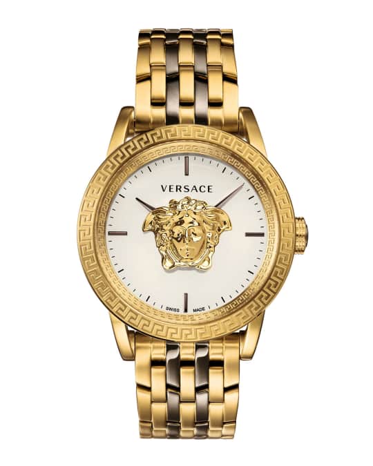 Versace Men's 43mm Palazzo Empire Watch, Gold/Black | Neiman Marcus