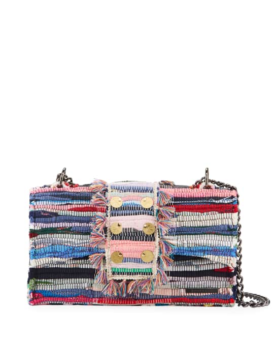 Kooreloo New Yorker Woven Front-Flap Bag w/ Removable Crossbody Chain ...