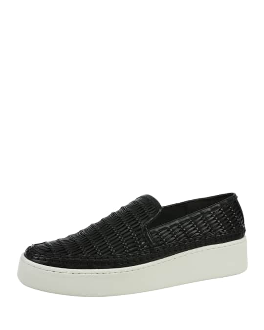 Vince Stafford Woven Leather Sneakers | Neiman Marcus