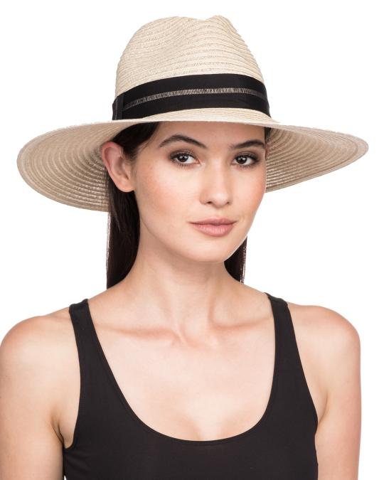EUGENIA KIM Emmanuel Hemp Fedora ? Eugenia Kim Emmanuelle Vented Hemp Packable Fedora Hat  main image 2