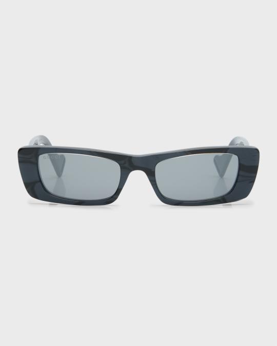 Gucci Monochromatic Rectangle Sunglasses w/ Interlocking G  display picture 1