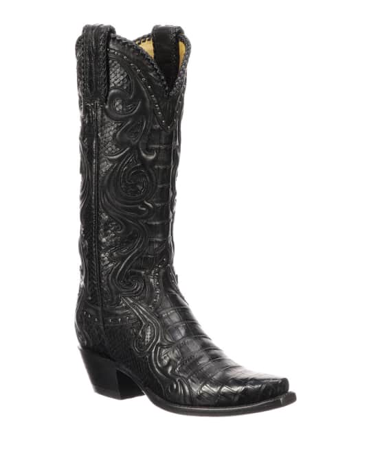 Lucchese Sheridan Python Cowboy Boots (Made to Order) | Neiman Marcus