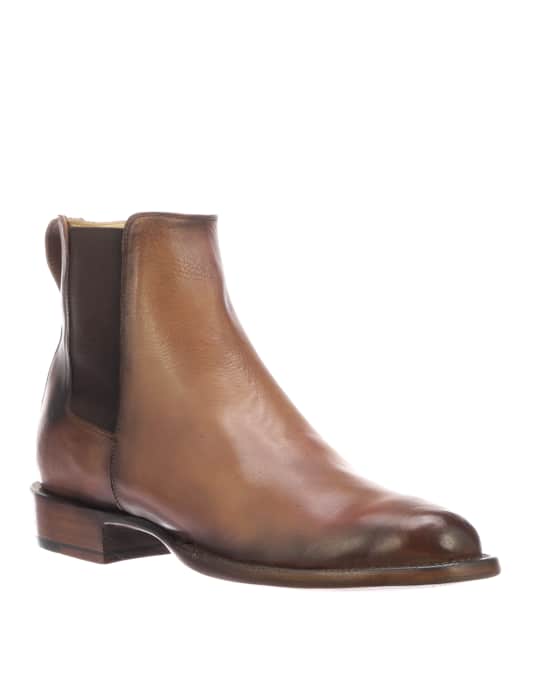 Men s Grayson Burnished Leather Chelsea Boots Made to Order