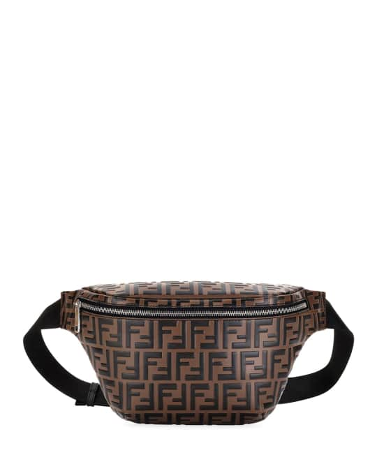 Fendi Men's Embossed Leather Belt Bag/Fanny Pack | Neiman Marcus