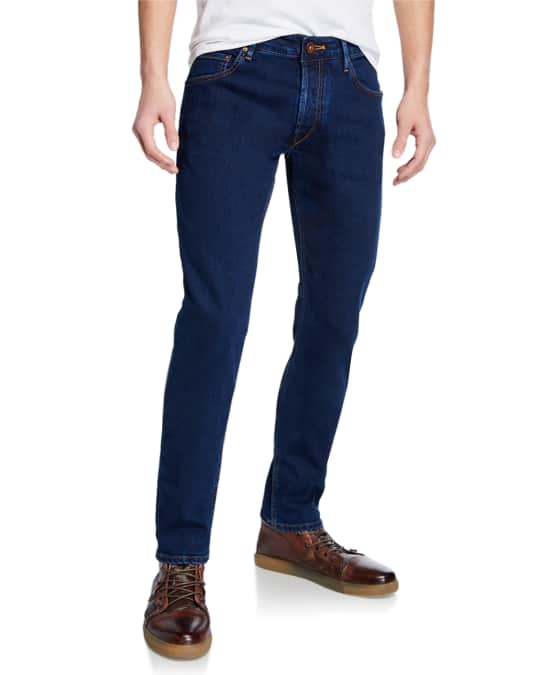Hand Picked Men's DarkWash Stretch Denim Jeans Neiman Marcus