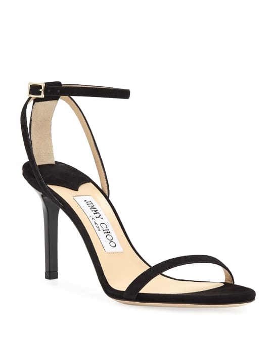 Jimmy Choo Minny Suede Ankle Sandals | Neiman Marcus