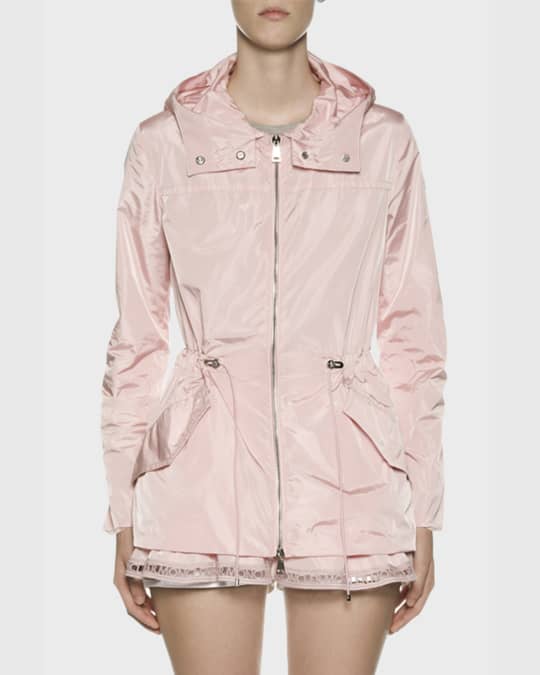 Loty Logo Trim Peplum Rain Jacket