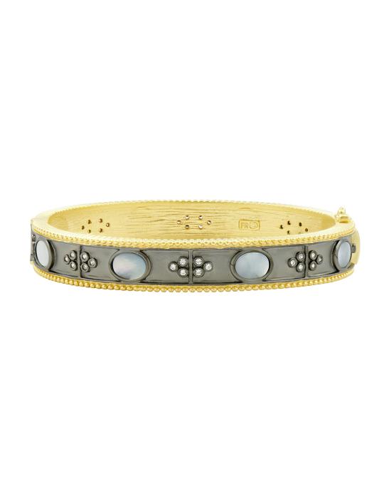 Freida Rothman Imperial Mother-of-Pearl Hinge Bangle | Neiman Marcus