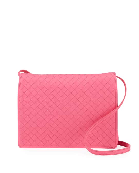 Bottega Veneta Intrecciato Leather Flap Shoulder Bag | Neiman Marcus