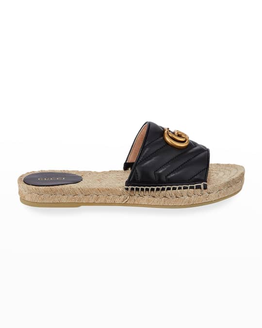 Gucci Pilar Espadrille Slide Sandals | Neiman Marcus