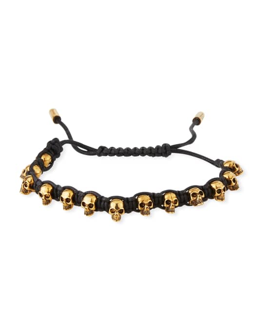 Men's Skull Bead Friendship Bracelet