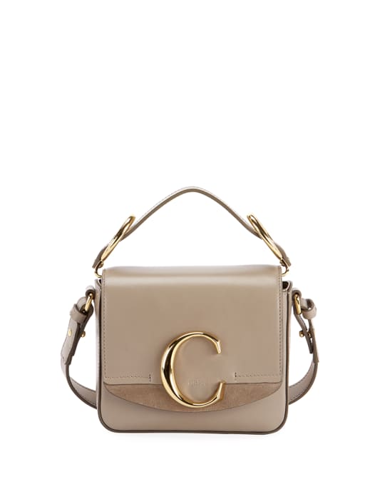 Chloe C Mini Shiny Leather Shoulder Bag | Neiman Marcus