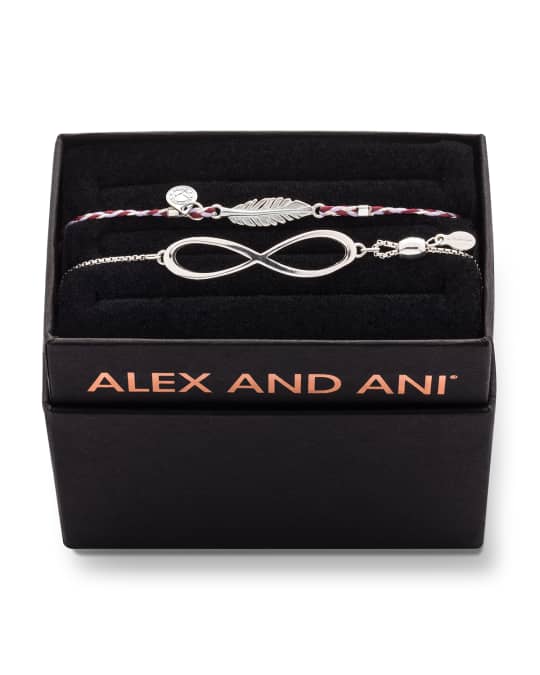 Alex and Ani Infinity PullChain Bracelet Gift Set, Silver Neiman Marcus