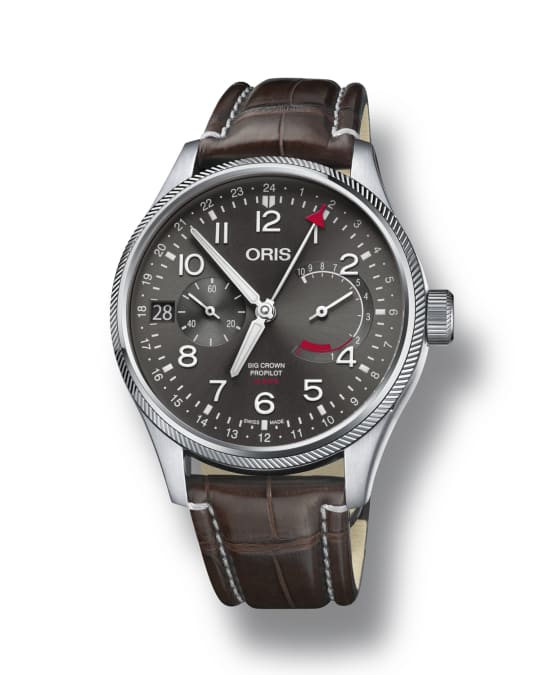 Men's 44mm Propilot Chronograph Watch, Gray/Brown