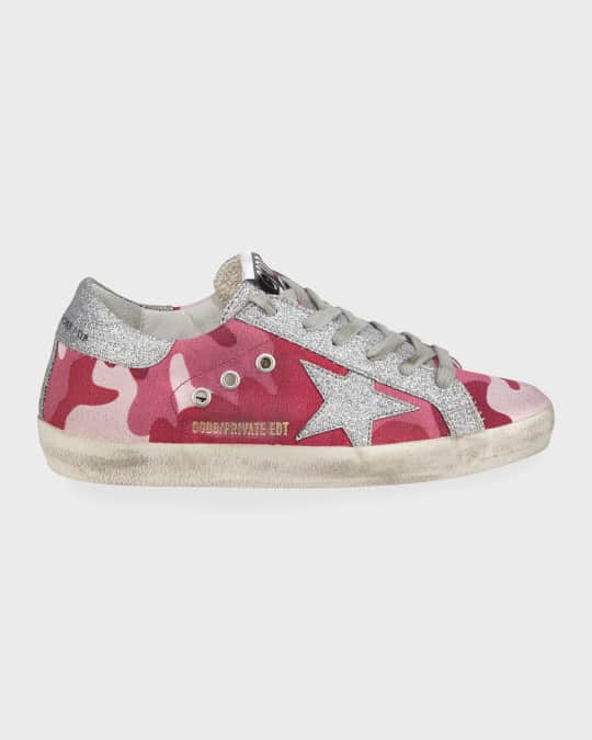 Superstar Glittered Camo Low Top Sneakers
