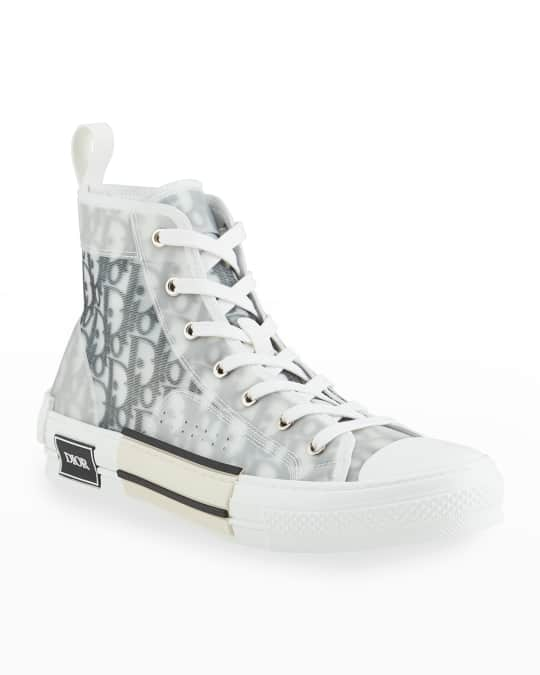 Dior Men's B23 Oblique Canvas High-Top Sneakers