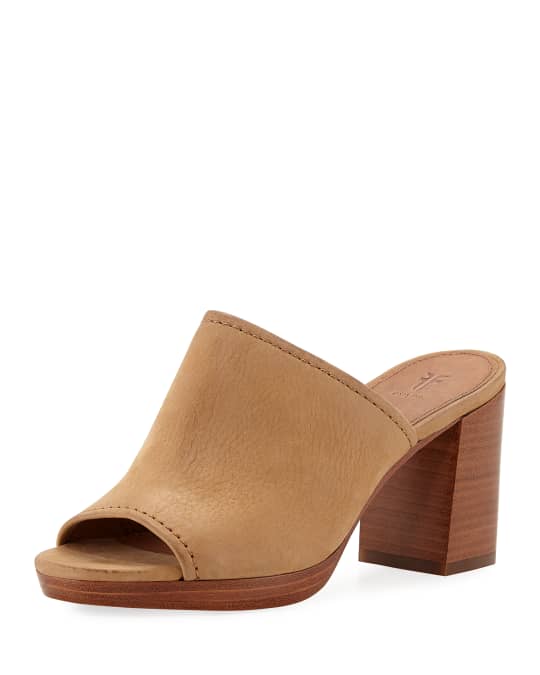 Frye Blake Leather Mule Sandals Neiman Marcus