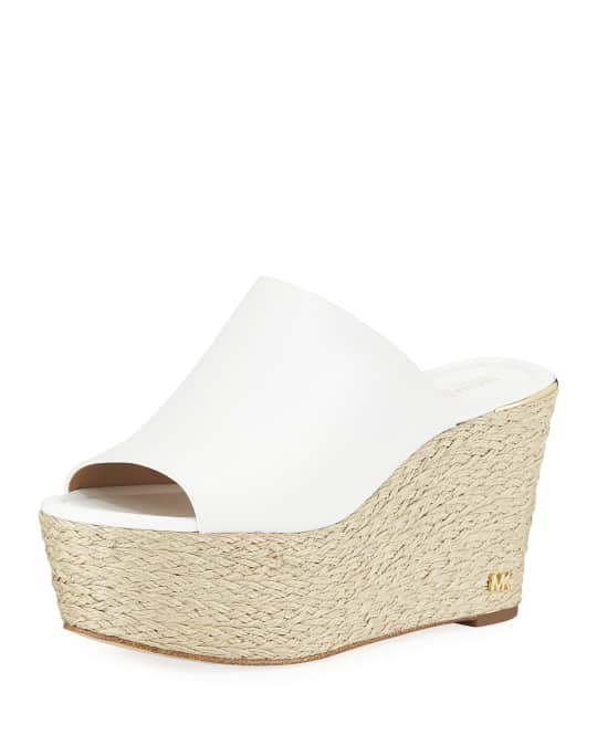 MICHAEL Michael Kors Cunningham Leather Platform Wedge Sandals | Neiman ...