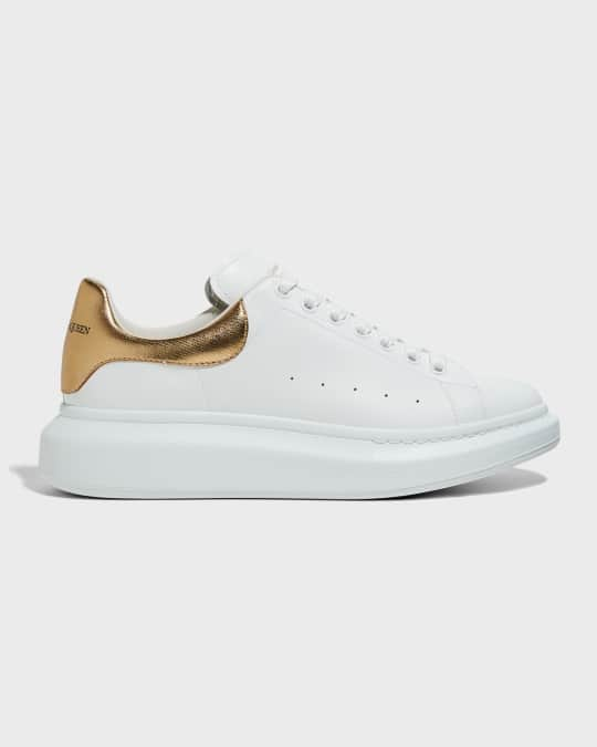 Alexander McQueen Men's Oversized Larry Leather Platform Sneakers with ...