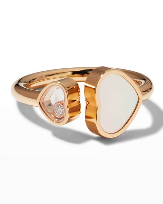 Chopard Happy Heart Diamond and Mother-of-Pearl Ring | Neiman Marcus