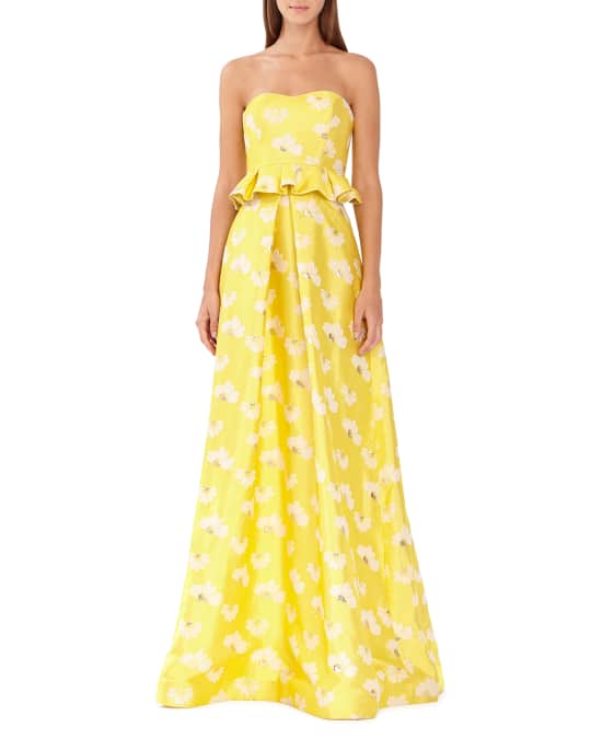 strapless open back dress Floral Lace Tiered Long Sleeve Maxi Dress main image 0