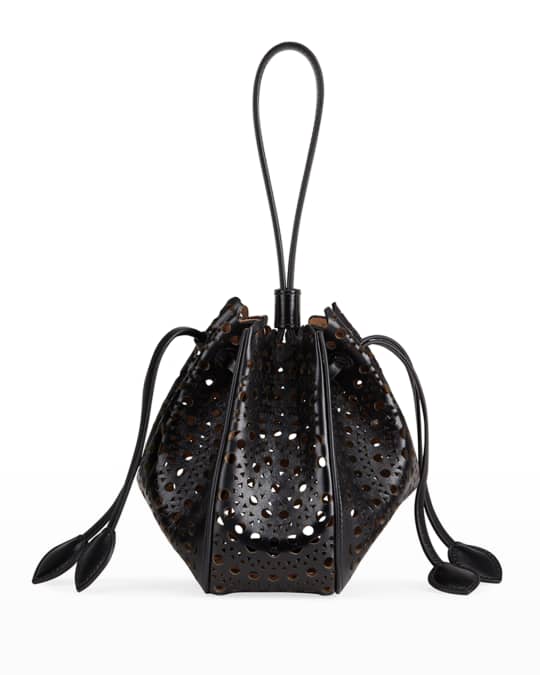 ALAIA Rose Marie Mini Lux Bucket Bag | Neiman Marcus