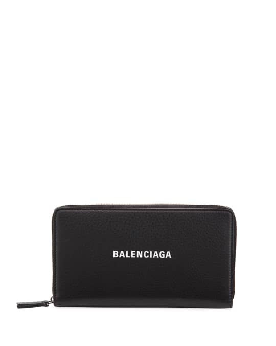 Balenciaga Men's Everyday Leather Continental Wallet | Neiman Marcus