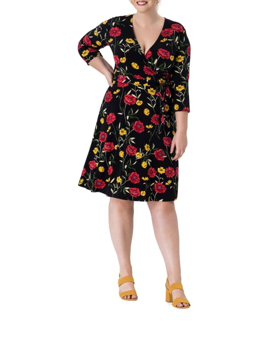 Leota Plus Size Perfect Printed Wrap Dress Neiman Marcus