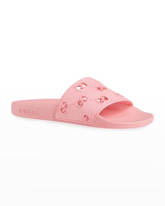 Gucci pursuit gg logo pool slides clearance