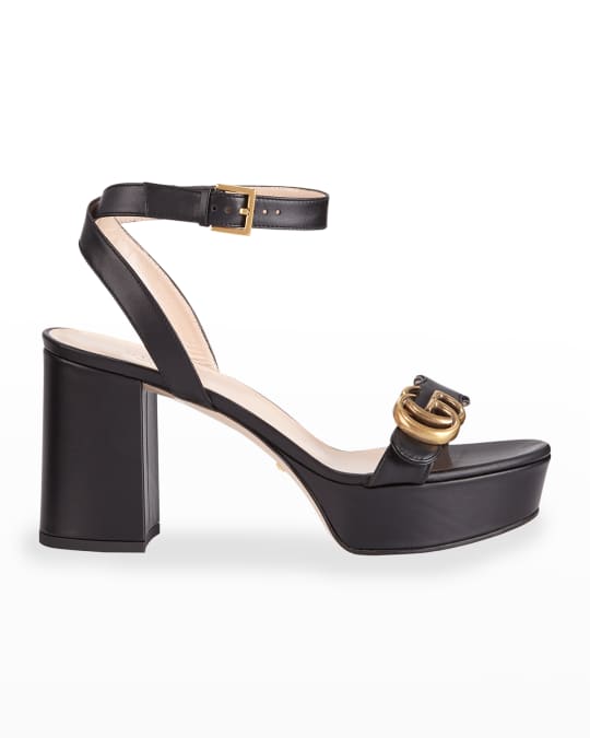 Gucci Marmont Ankle-Wrap Platform Sandals | Neiman Marcus