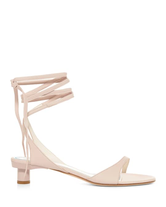 Tibi Scott Ankle Tie Leather Sandals Neiman Marcus