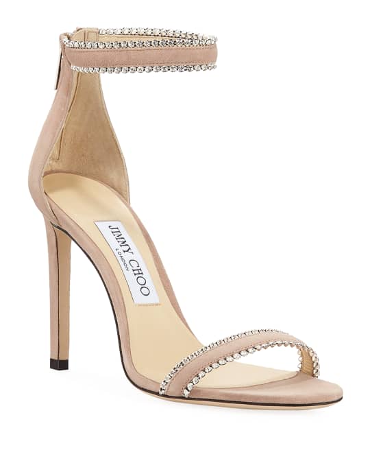 Jimmy Choo Dochas Jeweled Ankle-Strap Sandals | Neiman Marcus