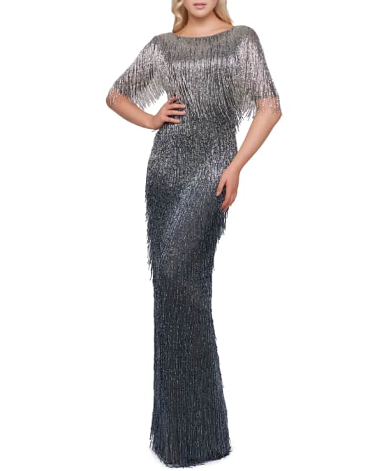 Mac duggal fringe gown clearance