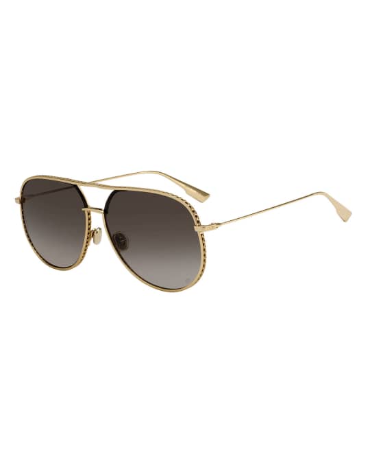 Dior aviator cutout metal sunglasses deals
