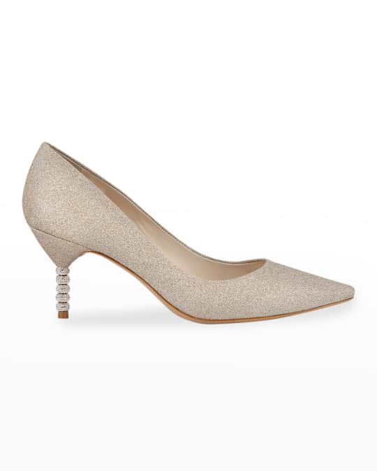 Sophia Webster Coco Glitter Crystal-Heel Pumps | Neiman Marcus