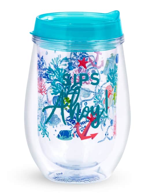 Vera Bradley Wine Glass with Lid Neiman Marcus